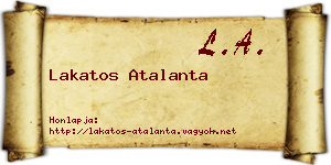 Lakatos Atalanta névjegykártya